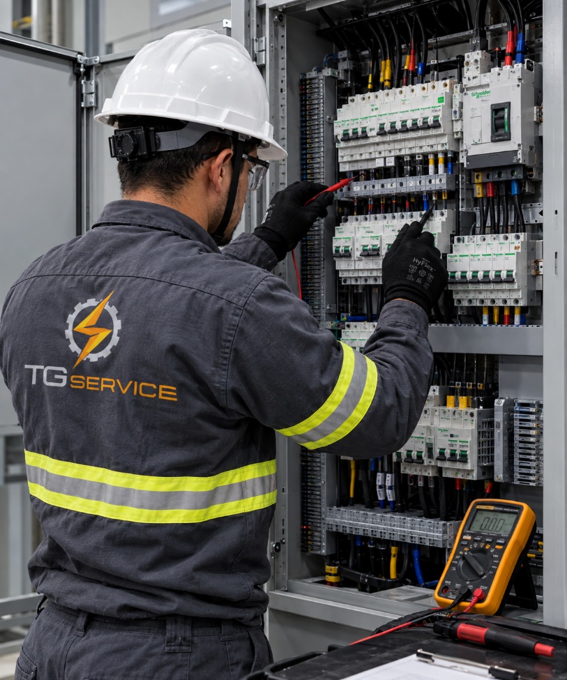 Instalação elétrica de baixa tensão em contexto de comissionamento